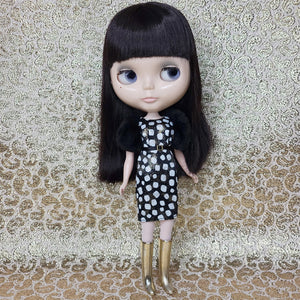 PUTTIN' ON THE GLITZ COLLECTION - FUR SLEEVE DRESS FOR BLYTHE