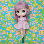 Load image into Gallery viewer, RETRO ROMANTIC COLLECTION - FLOCKED LAVENDER MINI-DRESS

