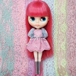 Load image into Gallery viewer, LES CHIFFONETTES COLLECTION - FUR SLEEVE LACE DRESS FOR BLYTHE
