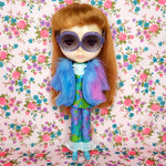 Load image into Gallery viewer, FINE &amp; DANDY COLLECTION - TUNIC DRESS, TROUSERS &amp; FAUX FUR COAT SET FOR BLYTHE &amp; OTHER 22cm/24cm DOLLS

