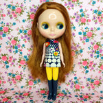 Load image into Gallery viewer, FINE &amp; DANDY COLLECTION - SLEEVELESS DRESS &amp; TIGHTS SET FOR BLYTHE &amp; OTHER 22cm/24cm DOLLS

