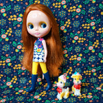 Load image into Gallery viewer, FINE &amp; DANDY COLLECTION - SLEEVELESS DRESS &amp; TIGHTS SET FOR BLYTHE &amp; OTHER 22cm/24cm DOLLS

