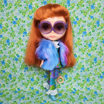 Load image into Gallery viewer, FINE &amp; DANDY COLLECTION - TUNIC DRESS, TROUSERS &amp; FAUX FUR COAT SET FOR BLYTHE &amp; OTHER 22cm/24cm DOLLS
