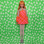 Load image into Gallery viewer, FASHION FACE-OFF COLLECTION - NEON MOD MINI-DRESS FOR MOMOKO &amp; OTHER 27cm/29cm DOLLS
