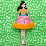 Load image into Gallery viewer, FASHION FACE-OFF COLLECTION - FUR-TRIMMED DRESS FOR MOMOKO &amp; OTHER 27cm/29cm DOLLS
