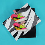 Load image into Gallery viewer, VINTAGE DOLL SHOES - NEON REEBOK HIGH-TOPS W/BUILT-IN SHOE
