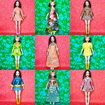 Load image into Gallery viewer, THE MODNESS: SUPER LUXE - FUR SLEEVE MAXI-DRESS FOR BLYTHE &amp; CHERRY
