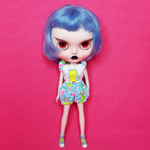 Load image into Gallery viewer, SALE! SOPHISTICUTE TOO COLLECTION — KAWAII BUBBLE ROMPER IN BLUE
