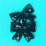 Load image into Gallery viewer, VINTAGE BOW BARRETTES - BLACK
