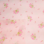 Load image into Gallery viewer, VINTAGE FABRIC BABY BOLT HALF-YARD -  SEVENTIES&#39; SEMI-SHEER FLORAL IN ROMANTIC PASTEL PINK
