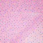 Load image into Gallery viewer, VINTAGE FABRIC BABY BOLT HALF-YARD -  EIGHTIES&#39; STYLIZED BERRY &amp; FLORAL DOT PRINT PRINT IN PINK, GOLDEN YELLOW &amp; GREEN ON BUBBLEGUM PINK
